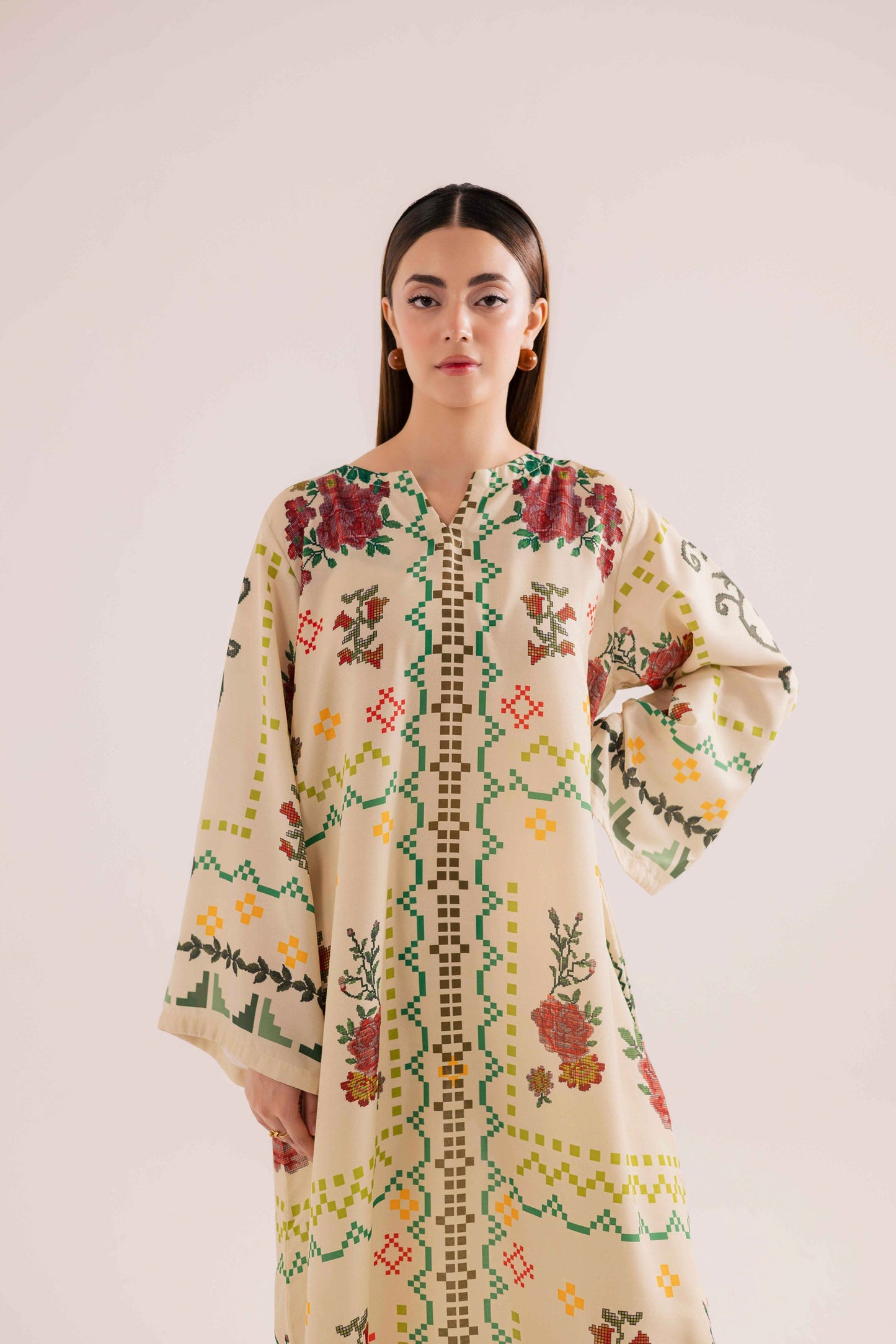 KF21 - Winter Printed Kaftaan