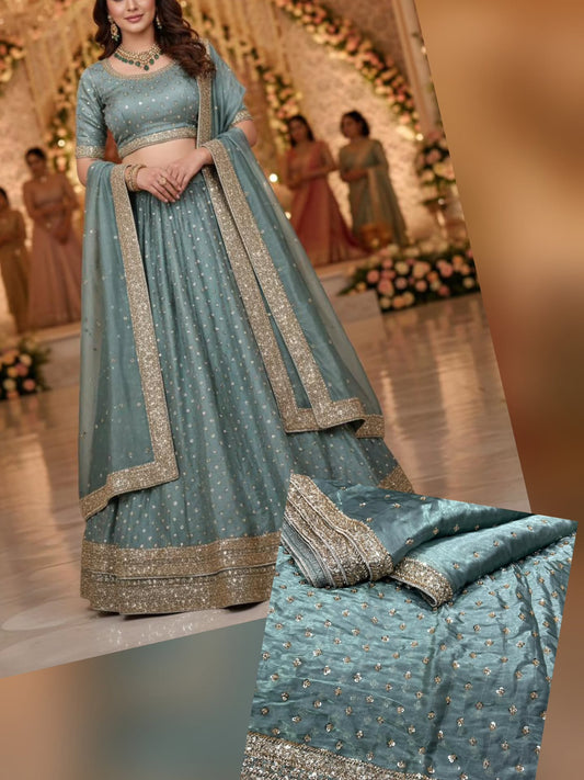 Ice Blue-Sheesha Silk