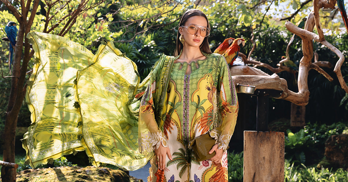 3 Piece Unstitched Embroidered Lawn Suit