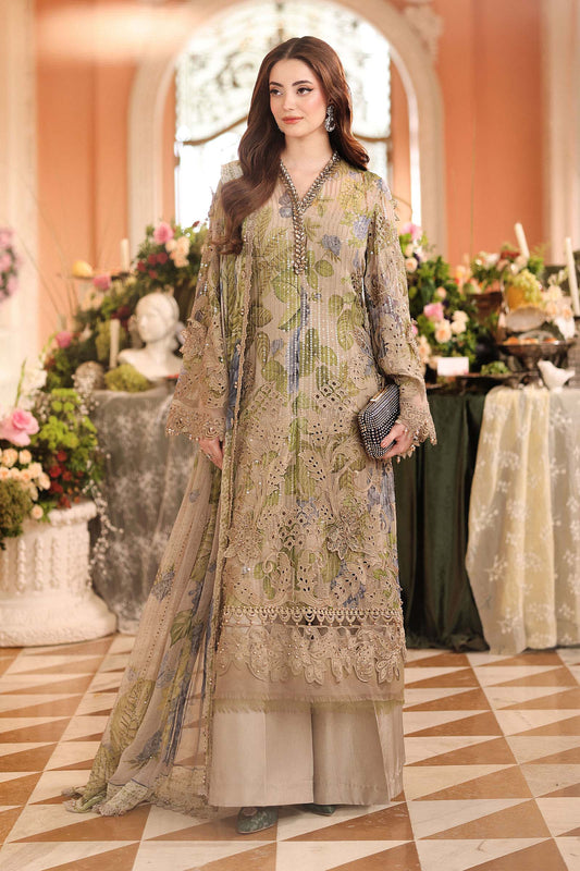 3 Piece Embroidered Chiffon Suit