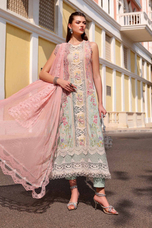 3 Piece Unstitched Embroidered Lawn Suit