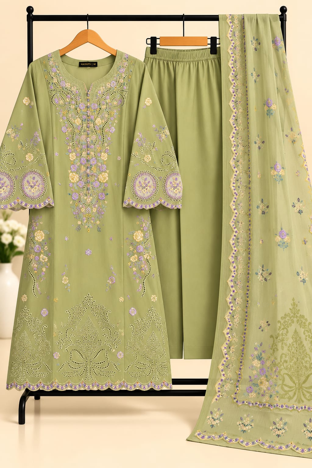 Amethyst - 3pcs Ready-to-Wear Cambric Suit