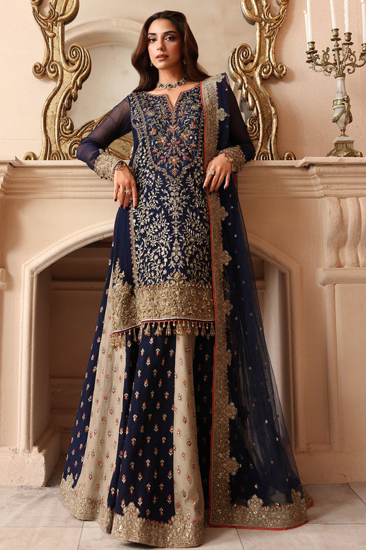 3-PC Unstitched Embroidered Luxury Chiffon DJW6-02