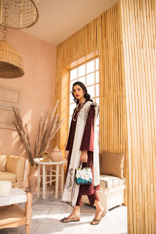 AUTUMN BERRY- Winter Casual Pret '20 by Suffuse - Heer Rang