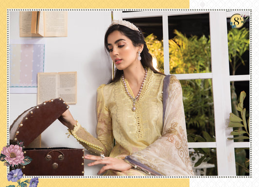 Mprints Unstitched Design 8A - Heer Rang