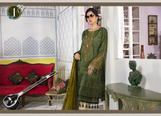 Mprints Unstitched Design 1B - Heer Rang