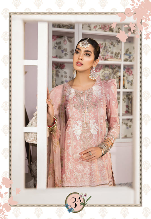 Mprints Unstitched Design 3A - Heer Rang