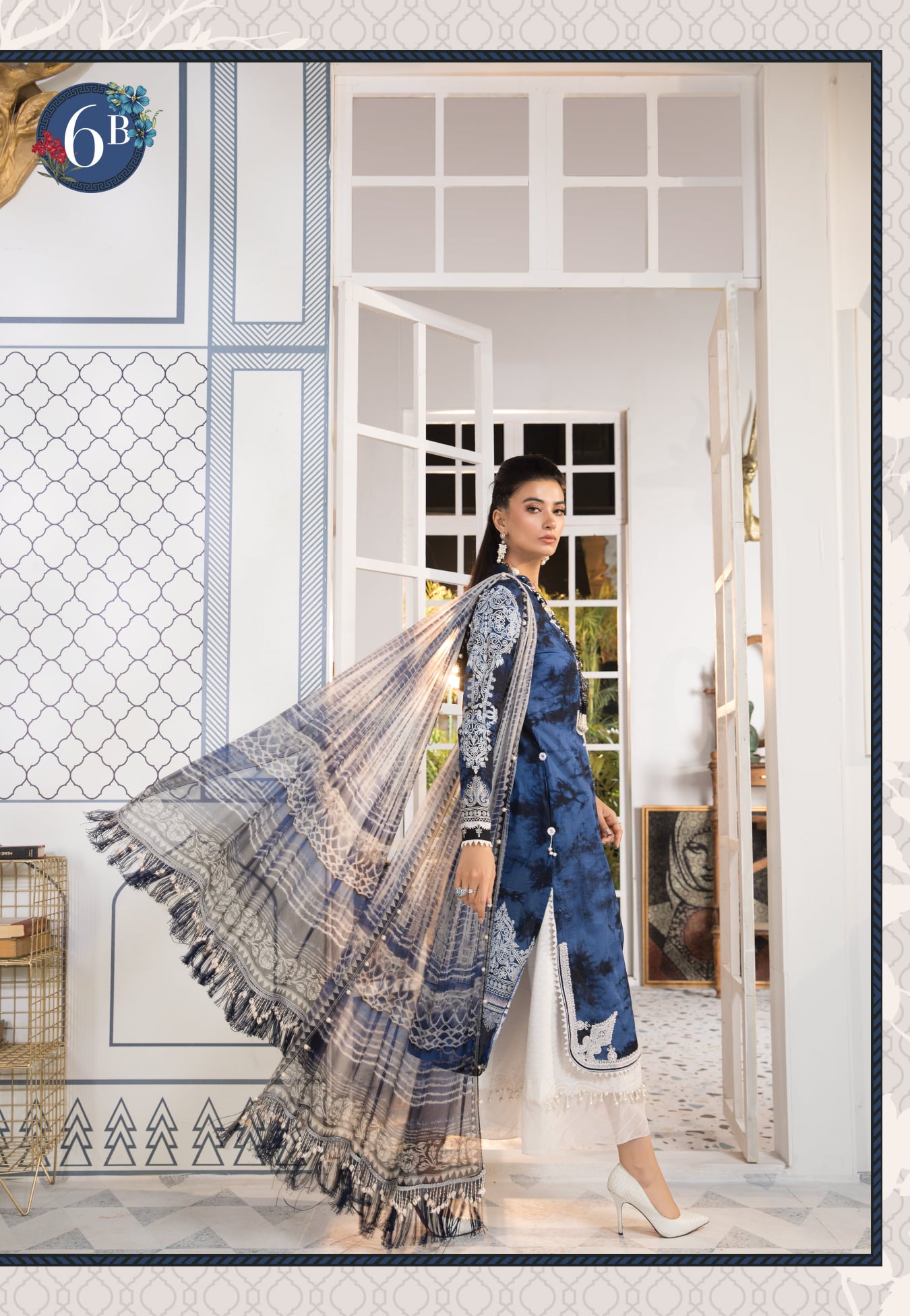 Mprints Unstitched Design 6B - Heer Rang