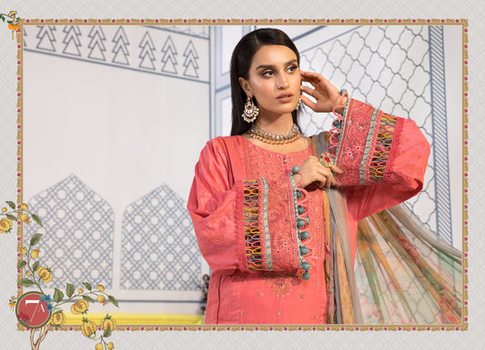 Mprints Unstitched Design 7A - Heer Rang