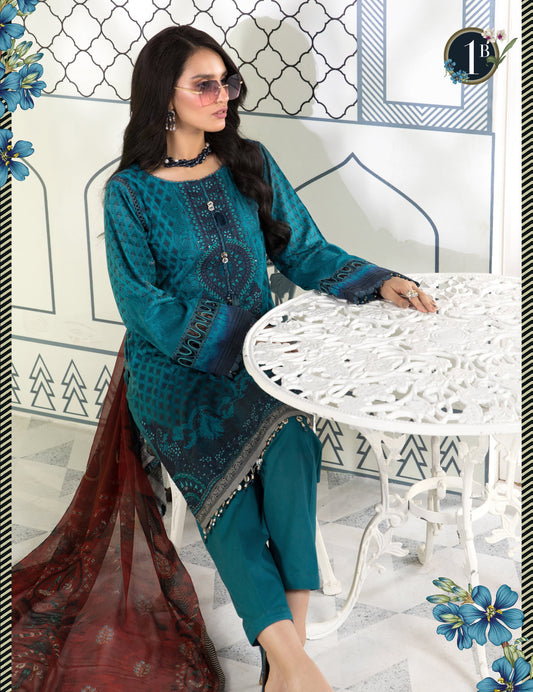 Mprints Unstitched Design 1A - Heer Rang