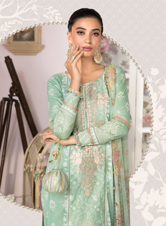 Mprints Unstitched Design 3B - Heer Rang