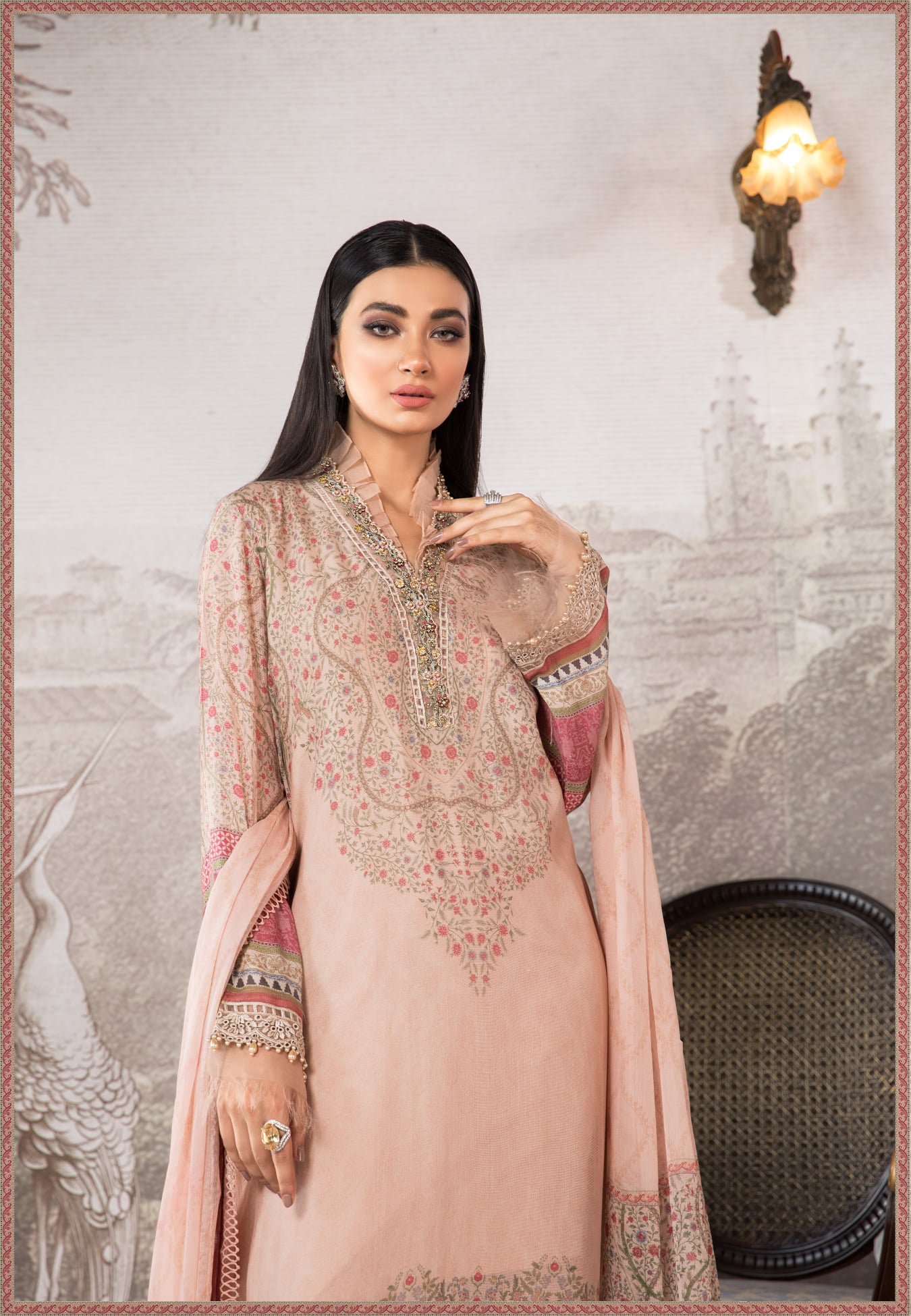 Design 1 Peach Sunset - Heer Rang