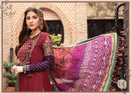 Sateen Unstitched Design # 1 - Heer Rang