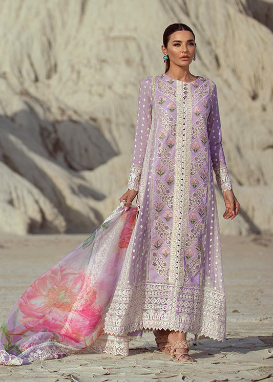 Chikkankari Reinvented - 7A - Amethyst - Heer Rang