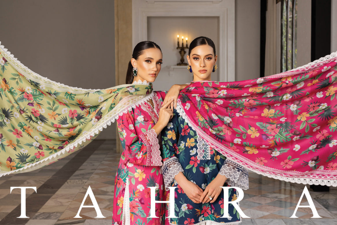 TAHRA EMB LAWN- UNSTITCHED COLLECTION'23 BY ZAINAB CHOTTANI
