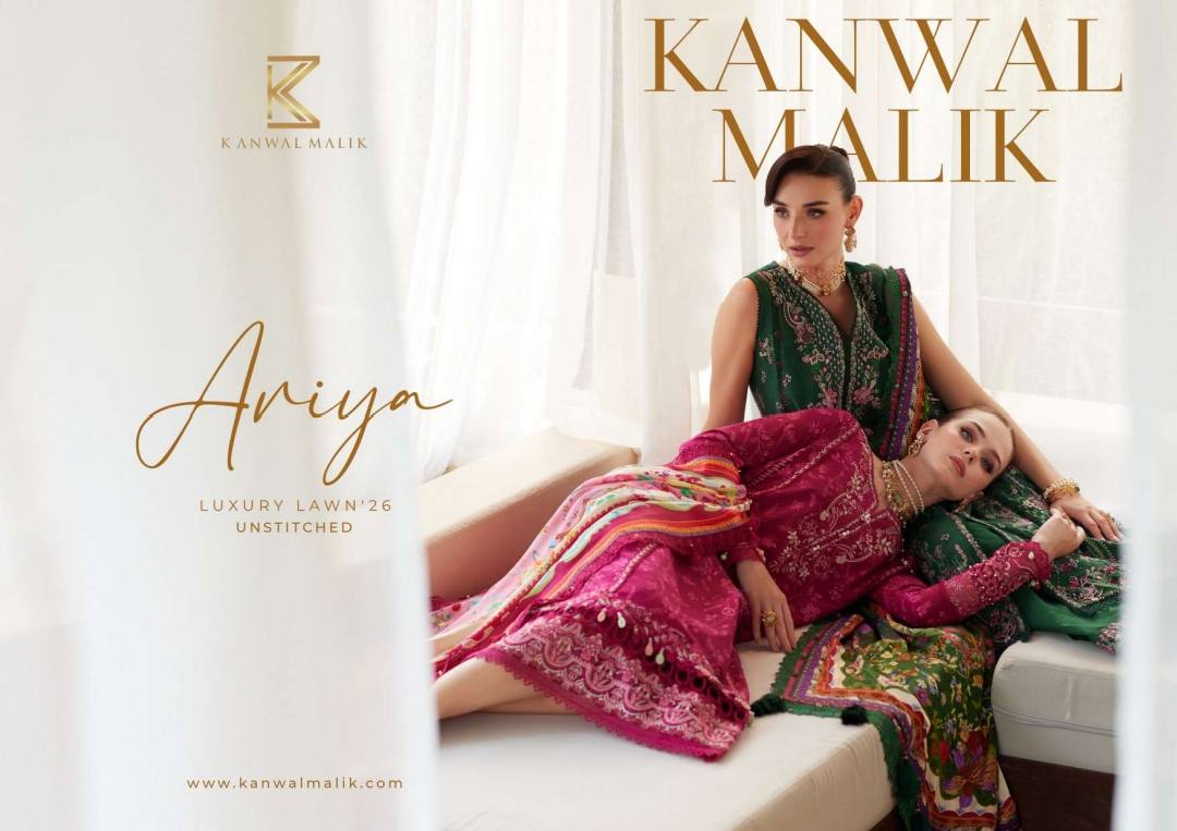 Ariya Emb Luxury Lawn'26 by Kanwal Malik