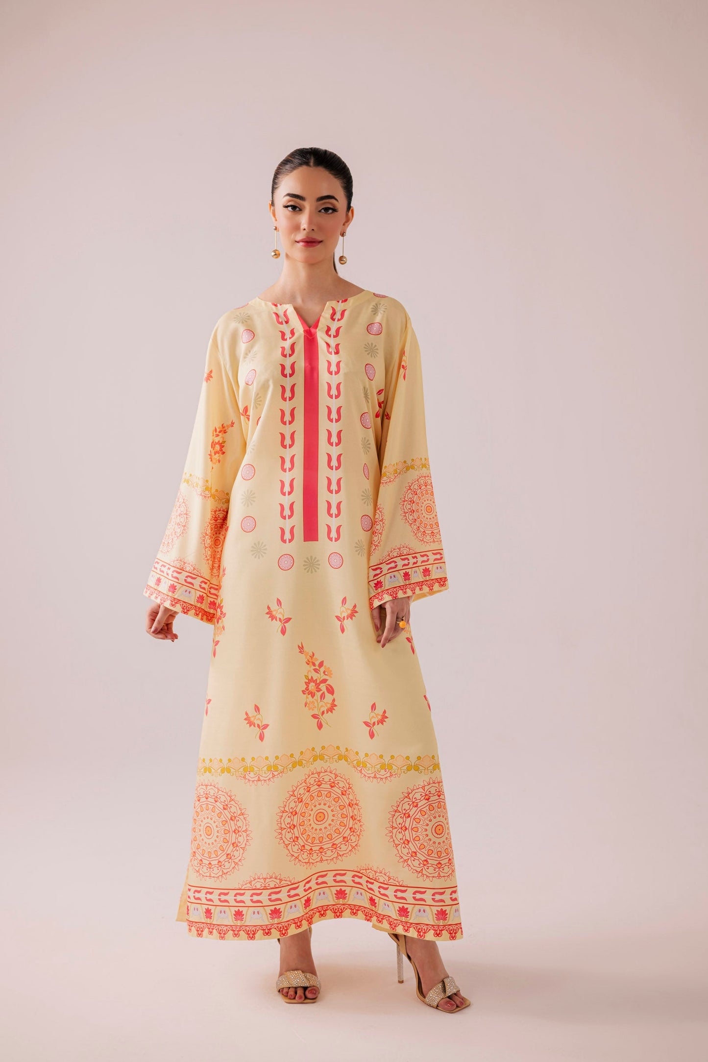 KF35 - Winter Printed Kaftaan