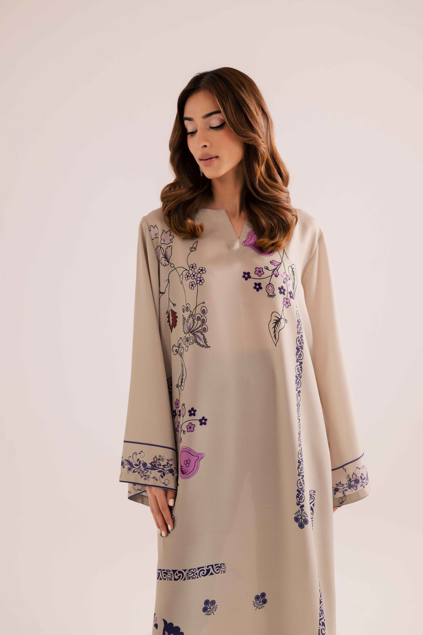 KF08 - Winter Printed Kaftaan