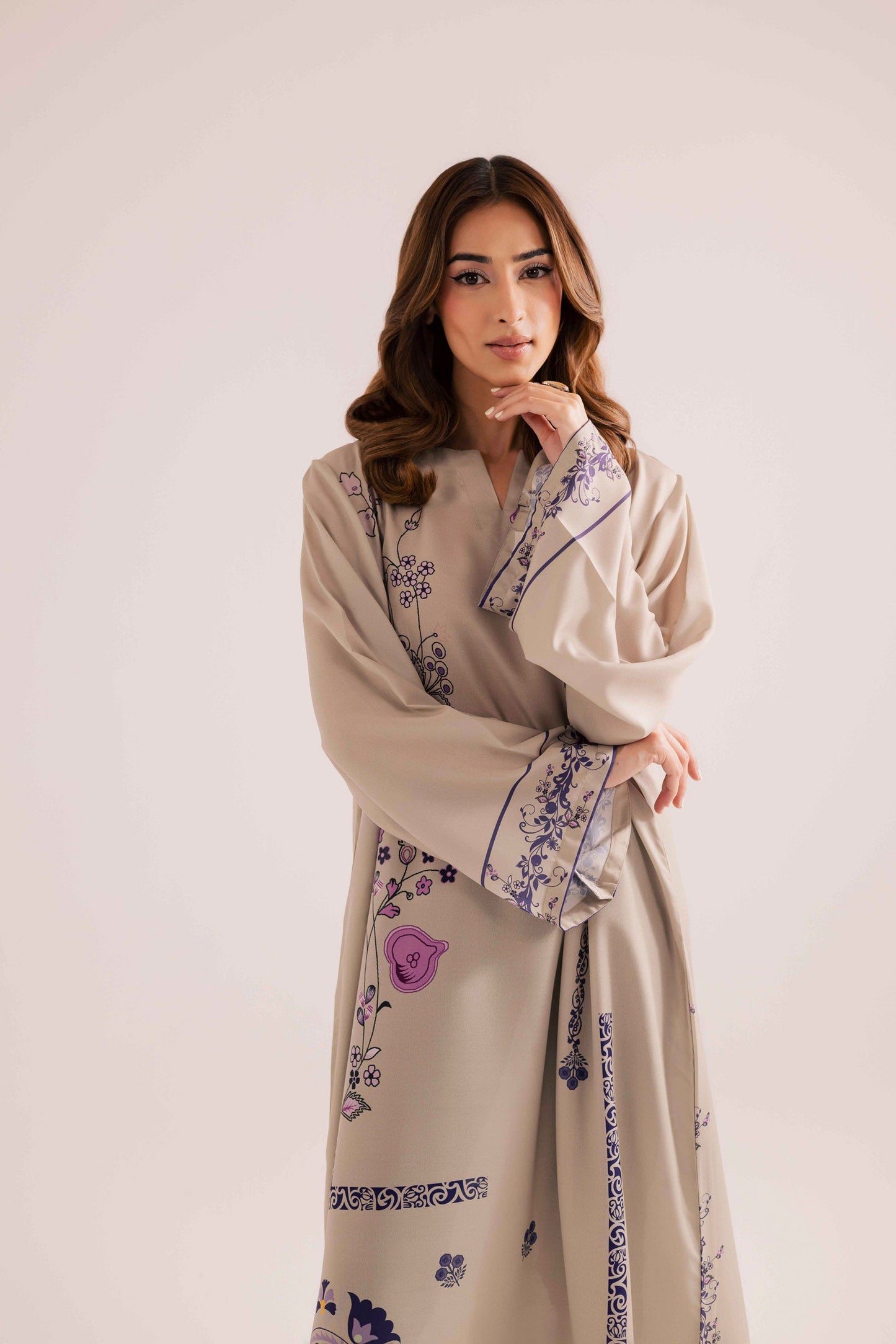 KF08 - Winter Printed Kaftaan