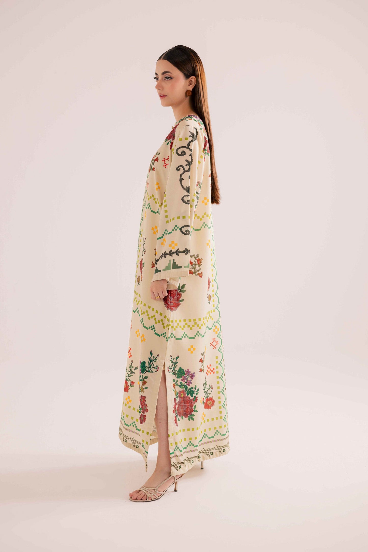 KF21 - Winter Printed Kaftaan