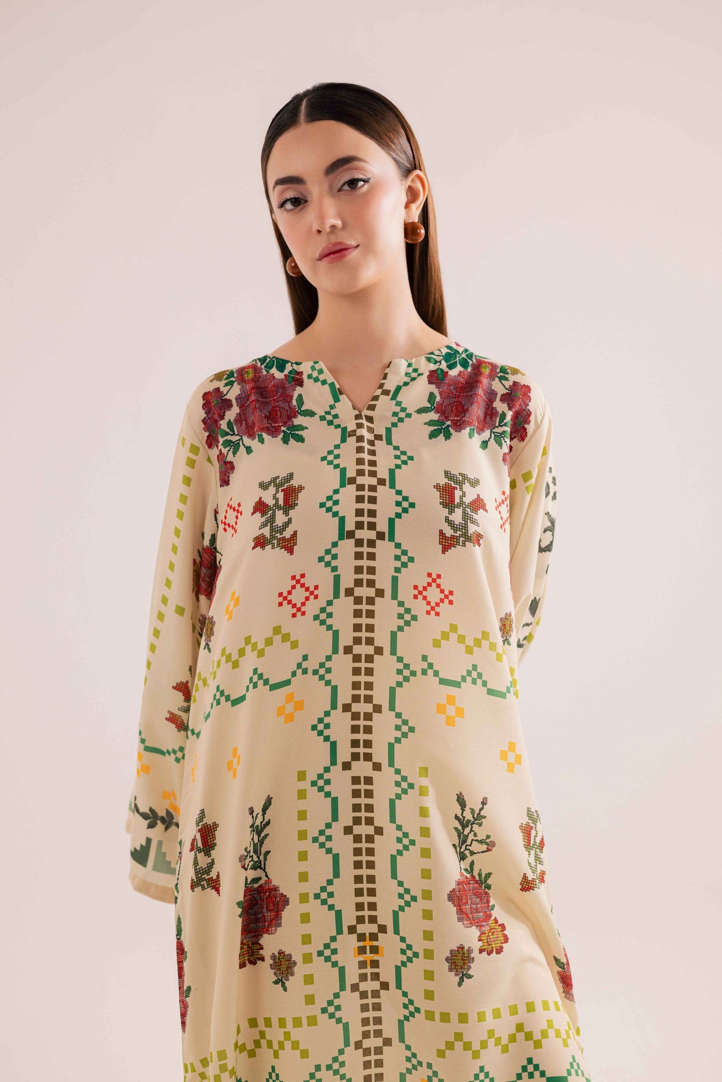 KF21 - Winter Printed Kaftaan