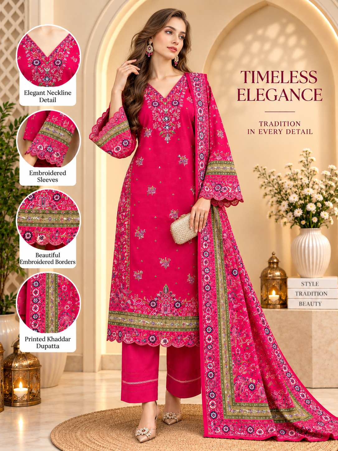 Iris - 3pcs Ready-to-Wear Cambric Suit
