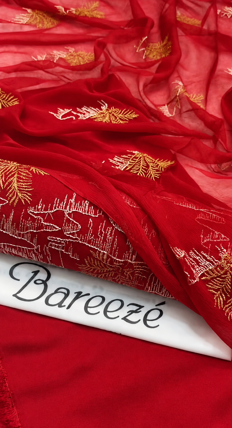 3PC Winter Karandi | Pure Chiffon Dupatta