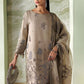 3 Piece Unstitched Embroidered Tusser Silk Suit