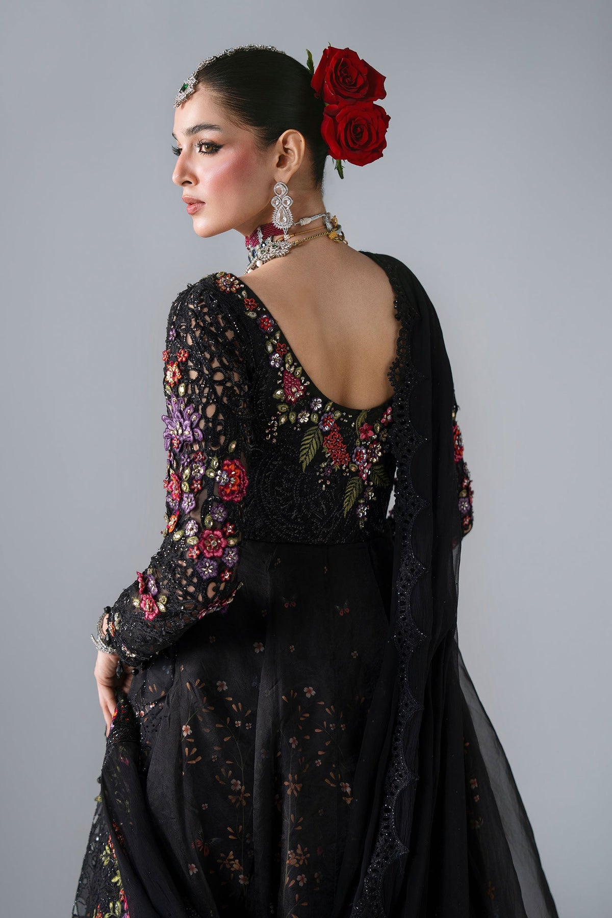 3 Piece Unstitched Embroidered Organza Suit