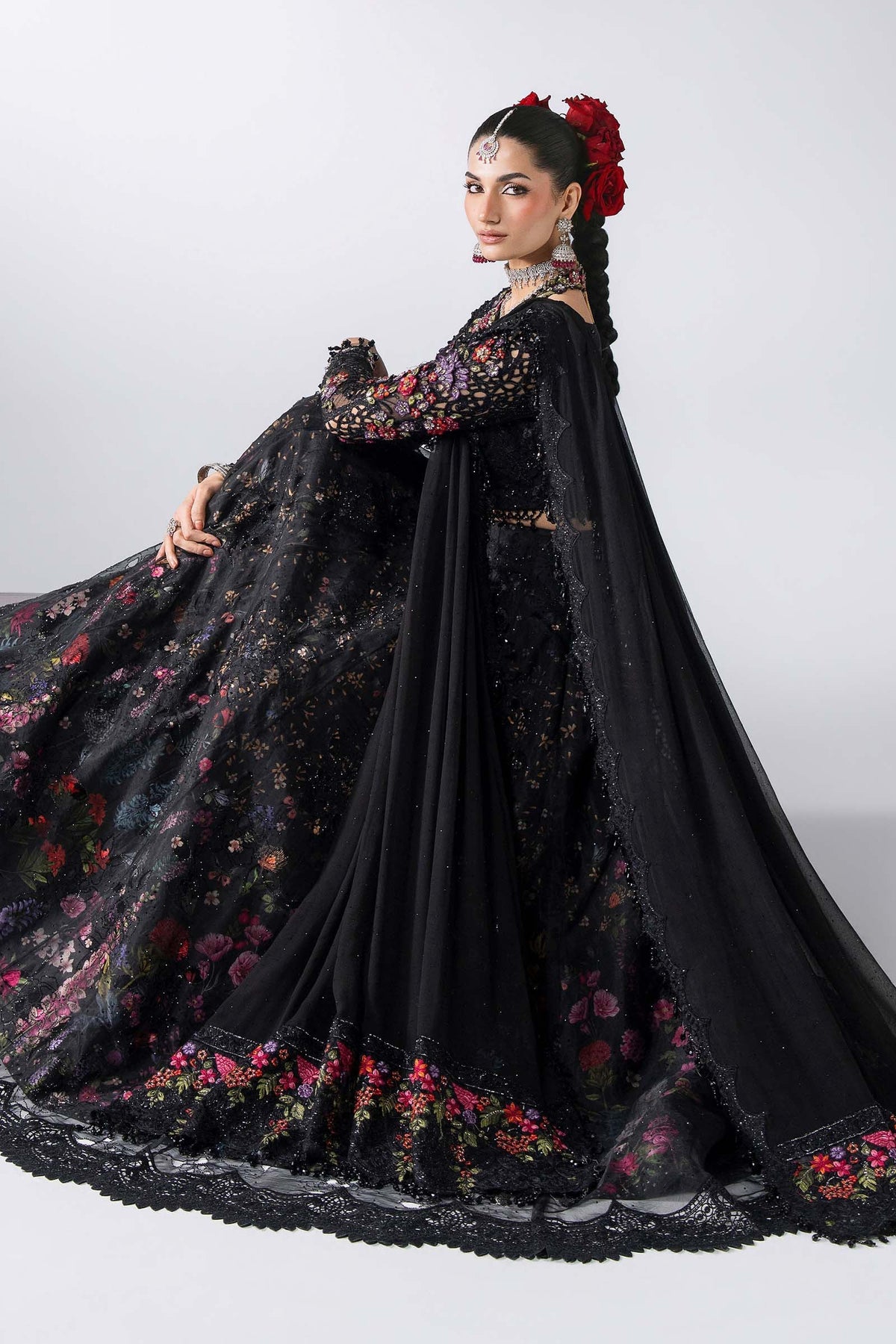3 Piece Unstitched Embroidered Organza Suit
