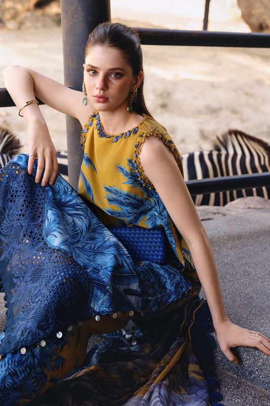 3 Piece Unstitched Embroidered Lawn Suit