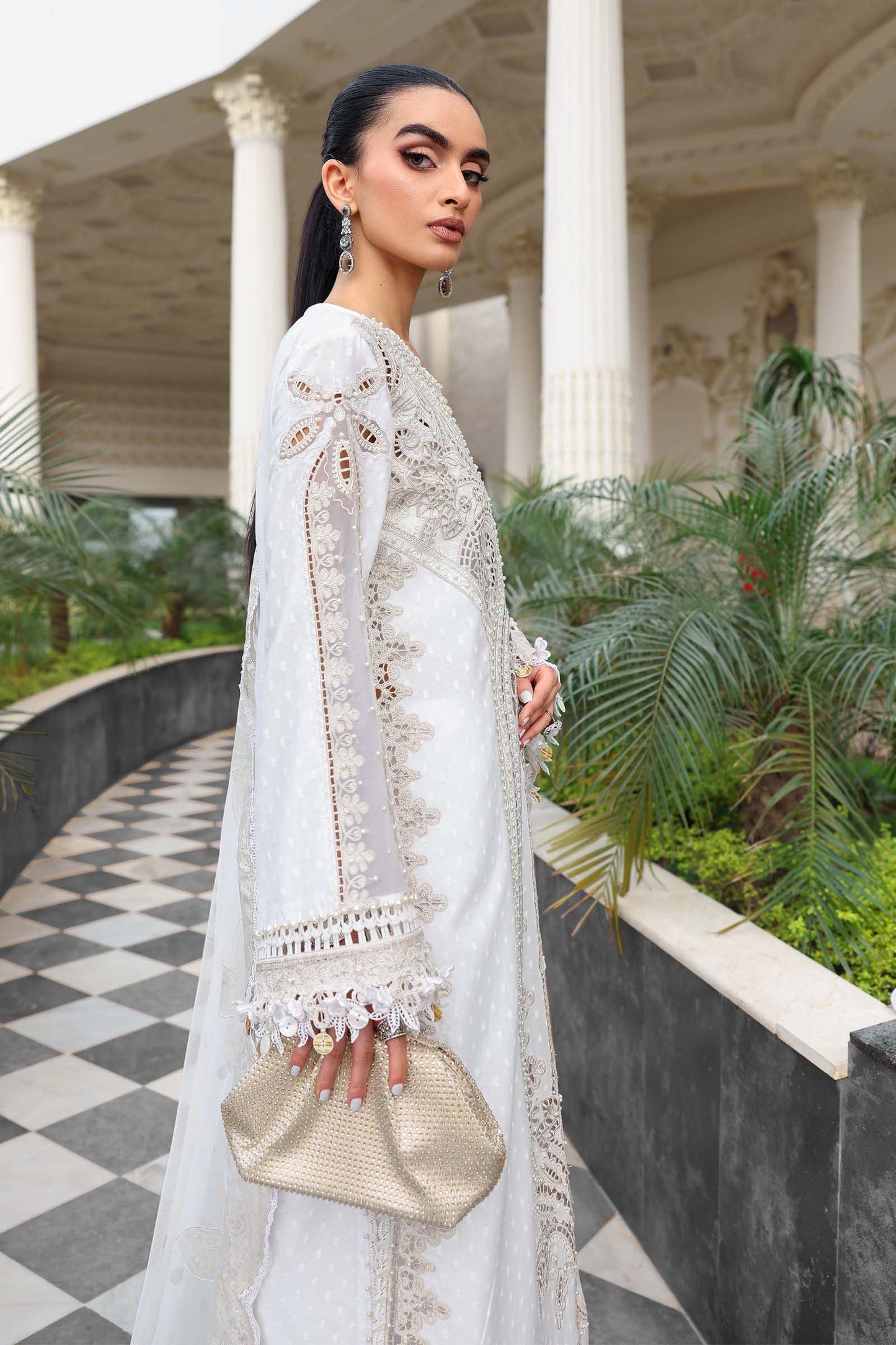3 Piece Unstitched Embroidered Jacquard Lawn Suit