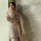 3 Piece Unstitched Embroidered Tusser Silk Suit