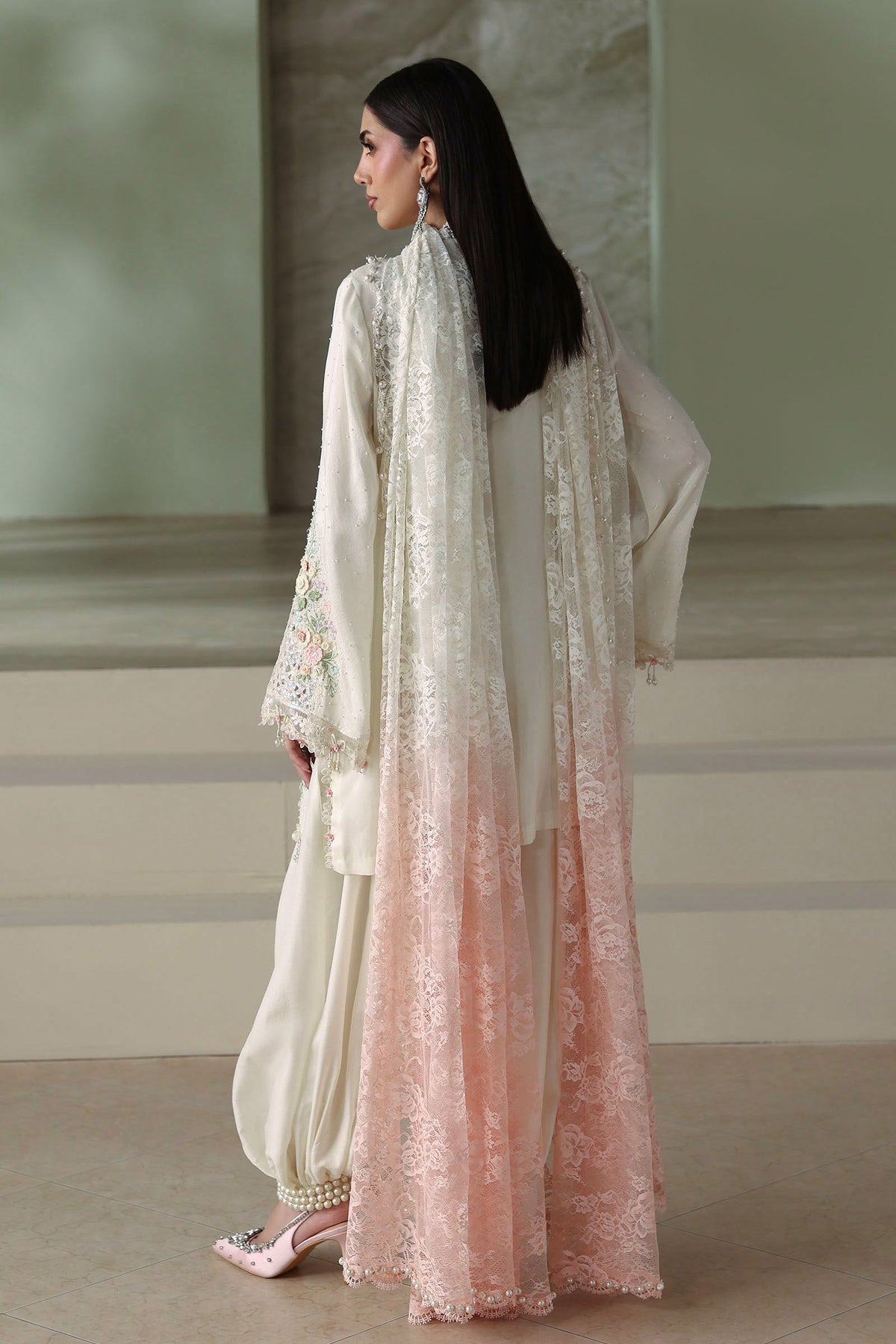 3 Piece Unstitched Embroidered Tusser Silk Suit