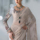 Unstitched Embroidered Chiffon Saree