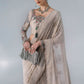 Unstitched Embroidered Chiffon Saree
