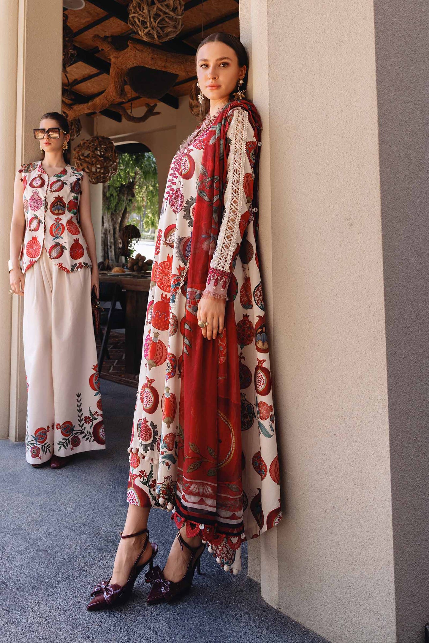 3 Piece Unstitched Embroidered Lawn Suit