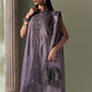 3 Piece Unstitched Embroidered Bell Raw Silk Suit