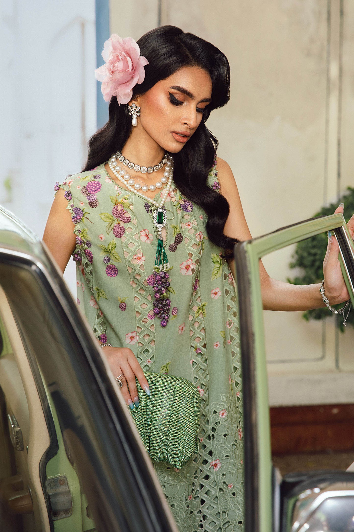 3 Piece Unstitched Embroidered Cambric Suit | MPT-2706-A