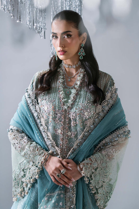 3 Piece Unstitched Embroidered Organza Suit