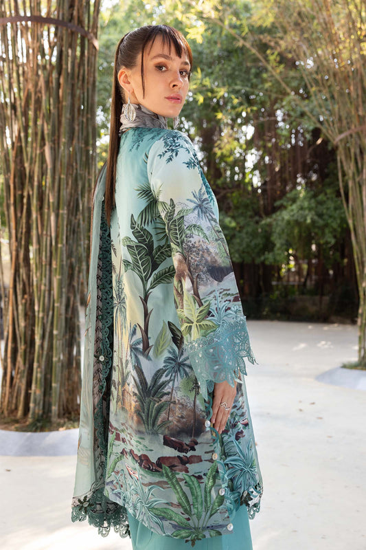 3 Piece Unstitched Embroidered Lawn Suit