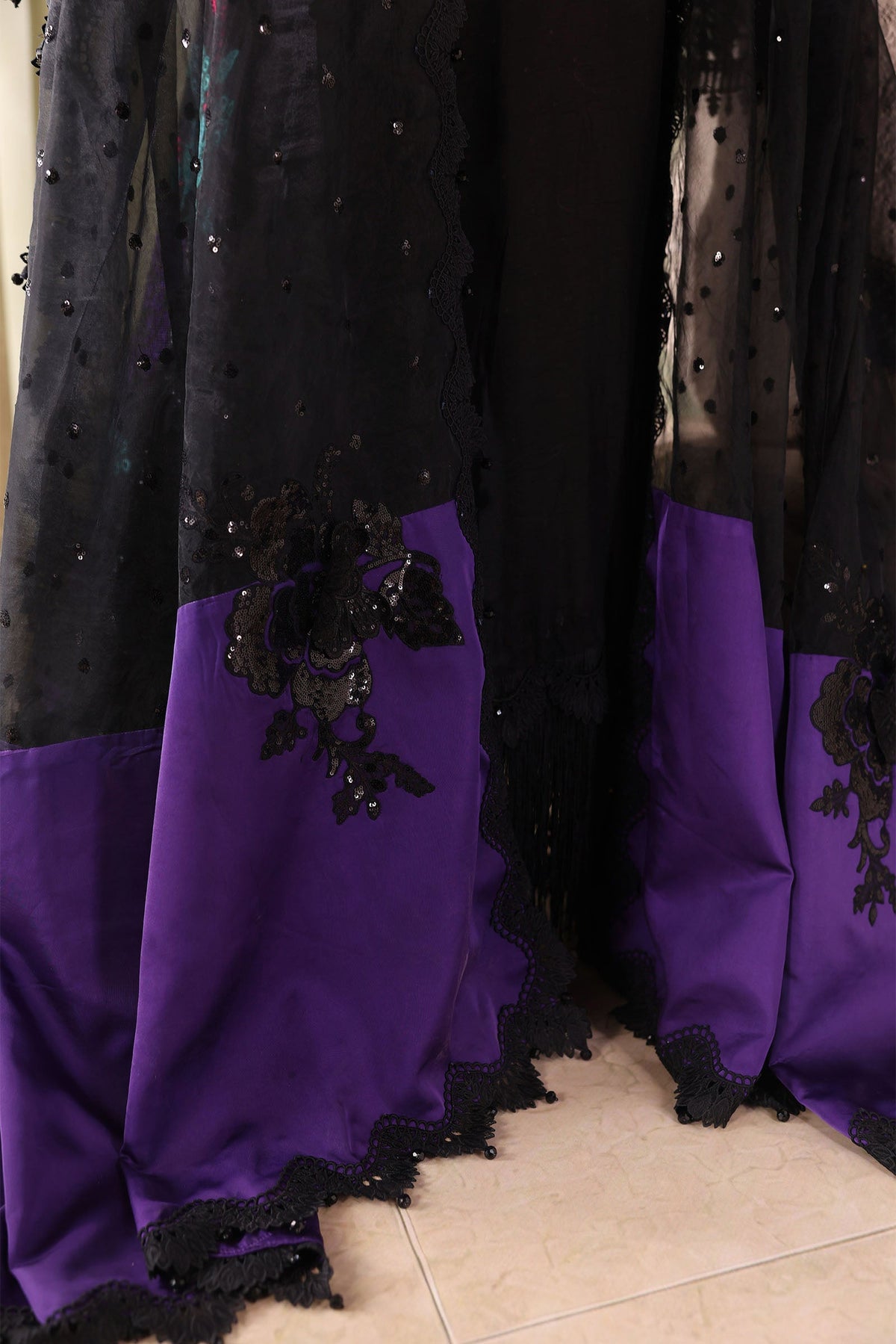 3 Piece Unstitched Embroidered Raw Silk Suit