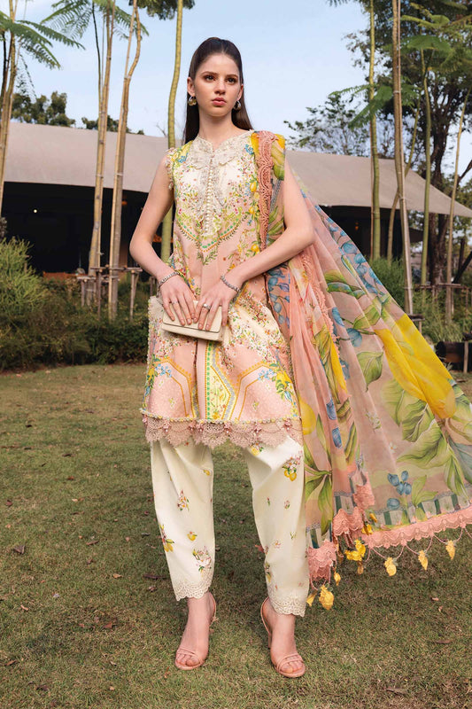 3 Piece Unstitched Embroidered Lawn Suit