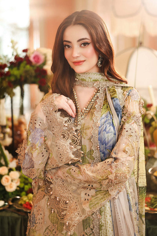 3 Piece Embroidered Chiffon Suit
