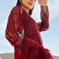 3 Piece Unstitched Embroidered Net Suit