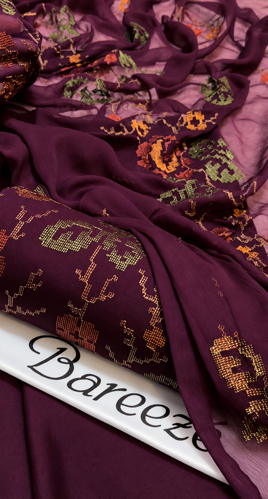 3PC Winter Karandi | Pure Chiffon Dupatta