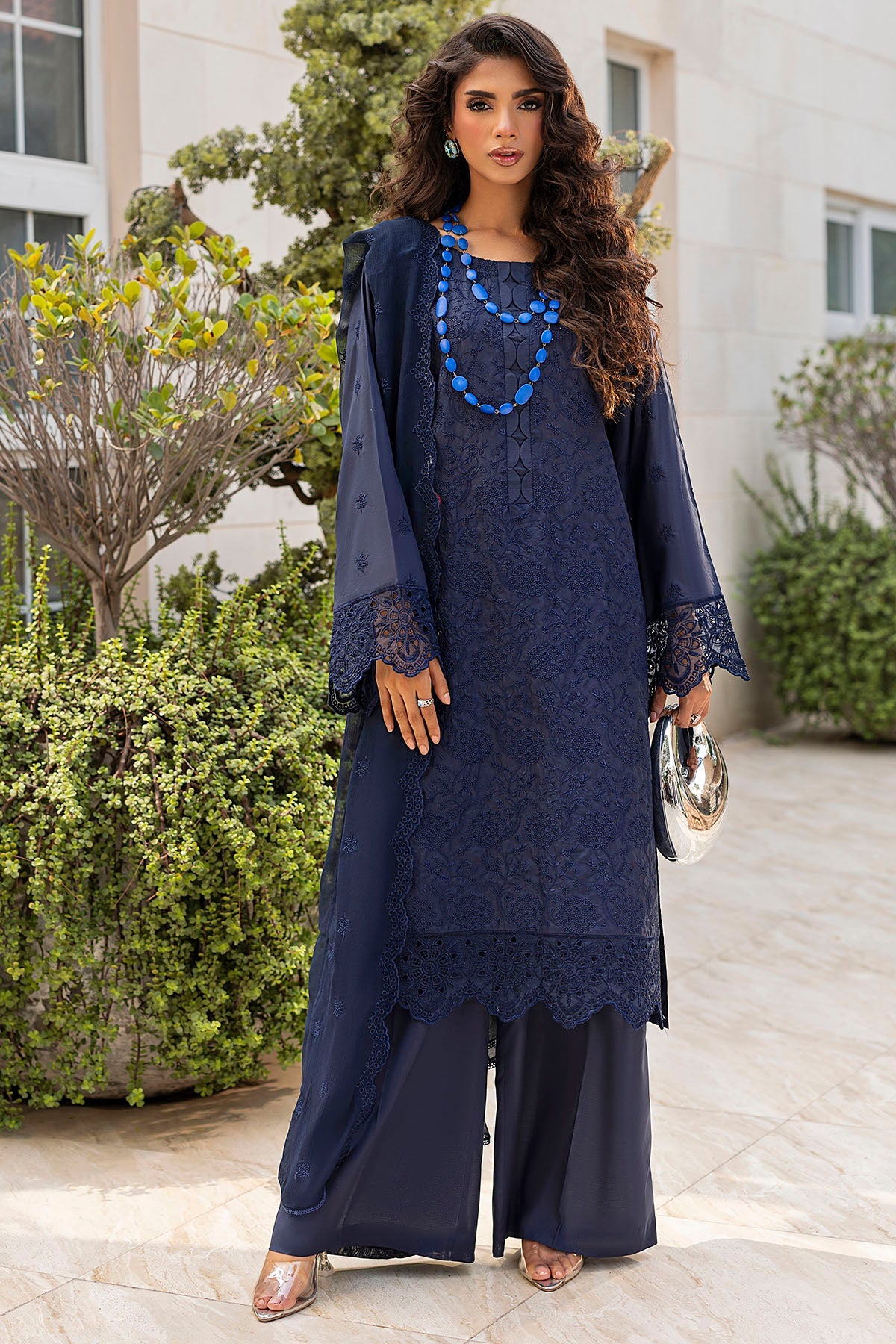 5585-INARA EMBROIDERED LAWN UNSTITCHED