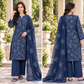 Flowery Navy Blue Karandi