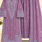 Mauve - 3pcs Ready to wear Cambric Suit