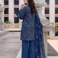 Flowery Navy Blue Karandi